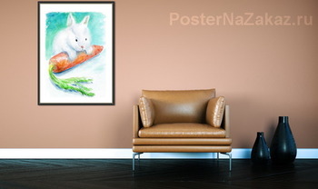 Модульная картина Любитель морковки