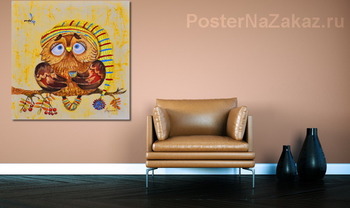 Модульная картина Совы рано не просыпаются