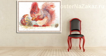 Модульная картина Белка