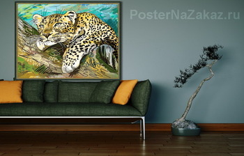 Модульная картина Леопард на дереве