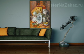 Модульная картина Эльф и плюшевый Мишка