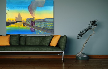 Модульная картина Высотка на Котельнической