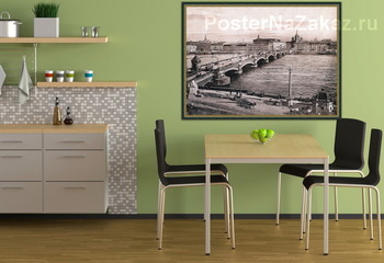 Модульная картина Николаевский мост. Вид с Васильевского острова 1907  –  1908