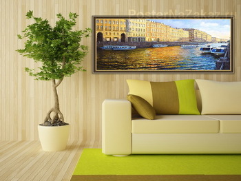 Модульная картина Закат на Мойке