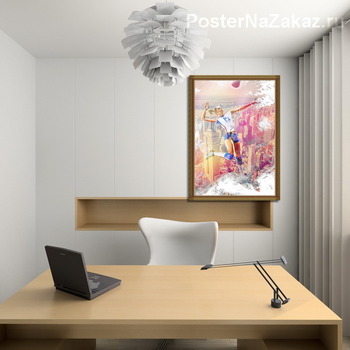 Модульная картина Полет в волейболе