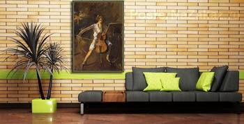 Модульная картина Игра на виолончели 