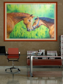 Модульная картина Кони