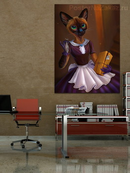 Модульная картина Кошка фурри