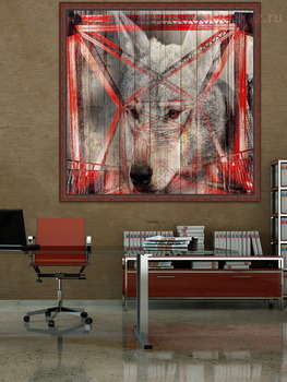 Модульная картина Портрет волка