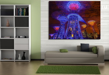 Модульная картина Gardens by the Bay "Сады у залива", Supertrees Grove