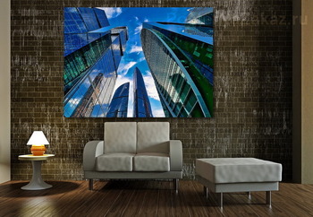 Модульная картина Небо и небоскребы-4