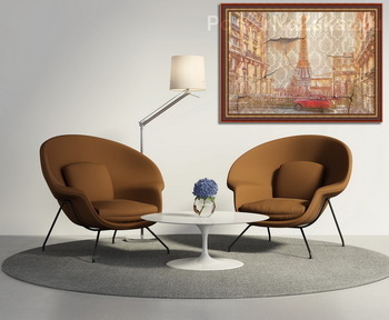 Модульная картина  Маленькая улица Парижа