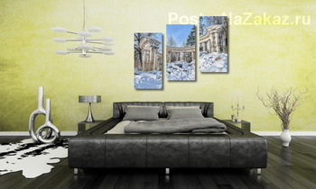 Модульная картина Зима в Павловске. Колоннада Аполлона.