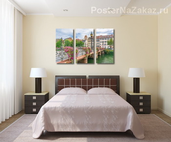 Модульная картина Мостик в Страсбурге