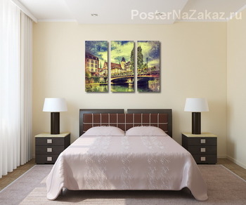 Модульная картина Страсбургский мостик