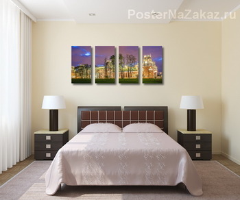 Модульная картина Панорама Большого дворца в усадьбе Царицыно