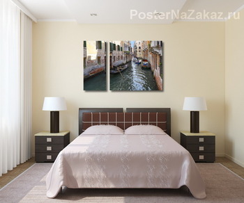 Модульная картина По каналу Венеции
