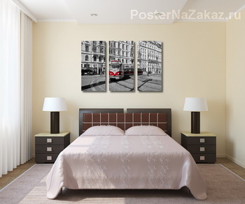 Модульная картина Пражский трамвай