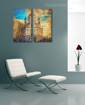 Модульная картина Храм Христа Спасителя.