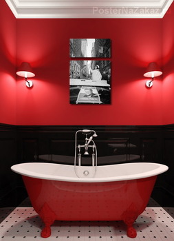 Модульная картина Сенатор Джон Кеннеди и Жаклин Кеннеди на параде серпантинов.