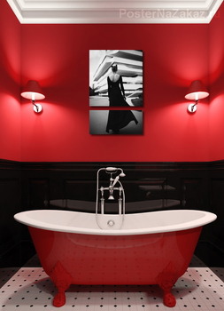 Модульная картина Девушка и город 3