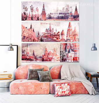 Модульная картина Москва зимой