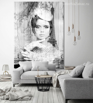 Модульная картина Ретро девушка