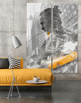 Модульная картина Желтое такси в Нью-Йорке