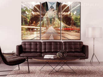 Модульная картина Городская суета