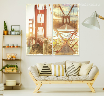 Модульная картина Мосты на рассвете