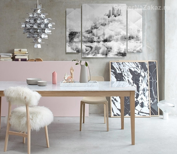 Модульная картина Город в облаках