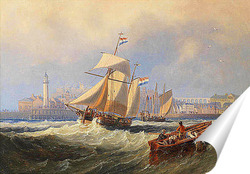  Голландское судно штиль в Шельде