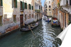   Постер По каналу Венеции