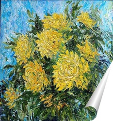   Постер Желтые георгины