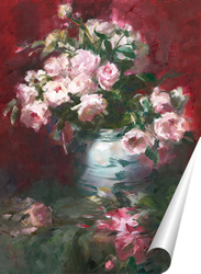   Постер натюрморт с розами 2 от F. Mortelmans 