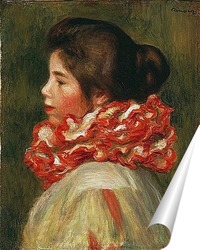  Постер Девушка в красном шарфе