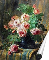   Постер Натюрморт с алыми розами