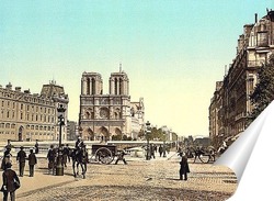  Бульвар-де-ла-Мадлен с церковью Мадлен слева, Париж.1890-1905 гг