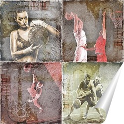   Постер Баскетбольные игроки