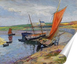   Постер Лодка на берегу