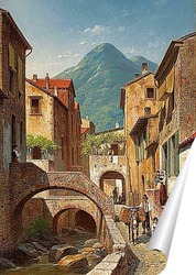   Постер Сцена итальянской деревни