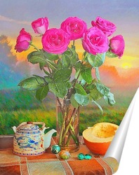   Постер Розовые розы.