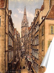   Постер Гранд-стрит, Сен-Мало, Франция. 1890-1900 гг