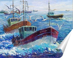   Постер Возвращение с рыбной ловли