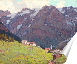   Постер Горы в швейцарских Альпах