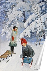   Постер Катание на санках 