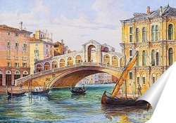   Постер Мост Риальто в Венеции
