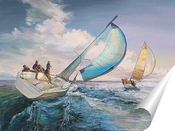  Картина, живопись "Лазурный берег"