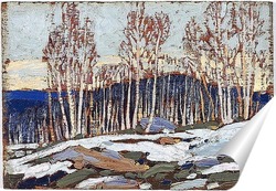  Пейзаж со снегом, осень 1916