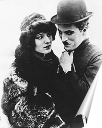   Постер Чарли Чаплин и Костар в\"Золотой лихорадке\".